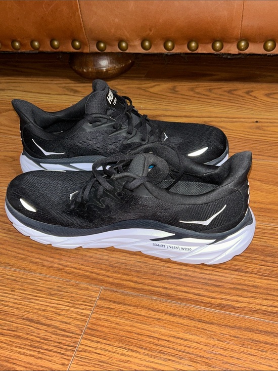 Hoka One One Clifton‎ 8 Black White Running Shoes Mens Size 10.5D 1119393 Hoka One One Men main image 3